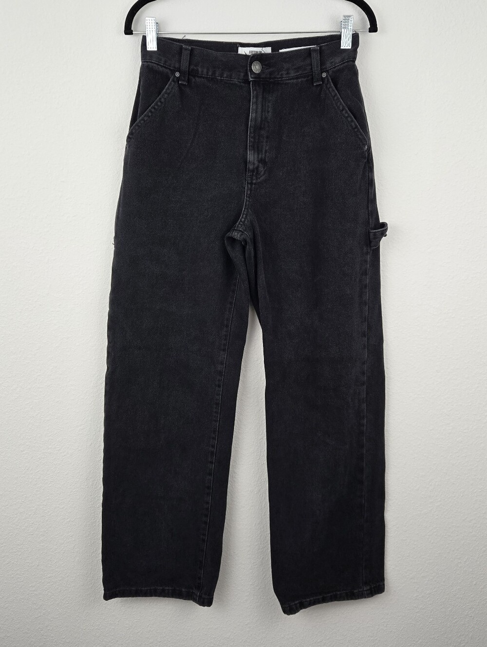 Black Cotton On Loose Straight Jean